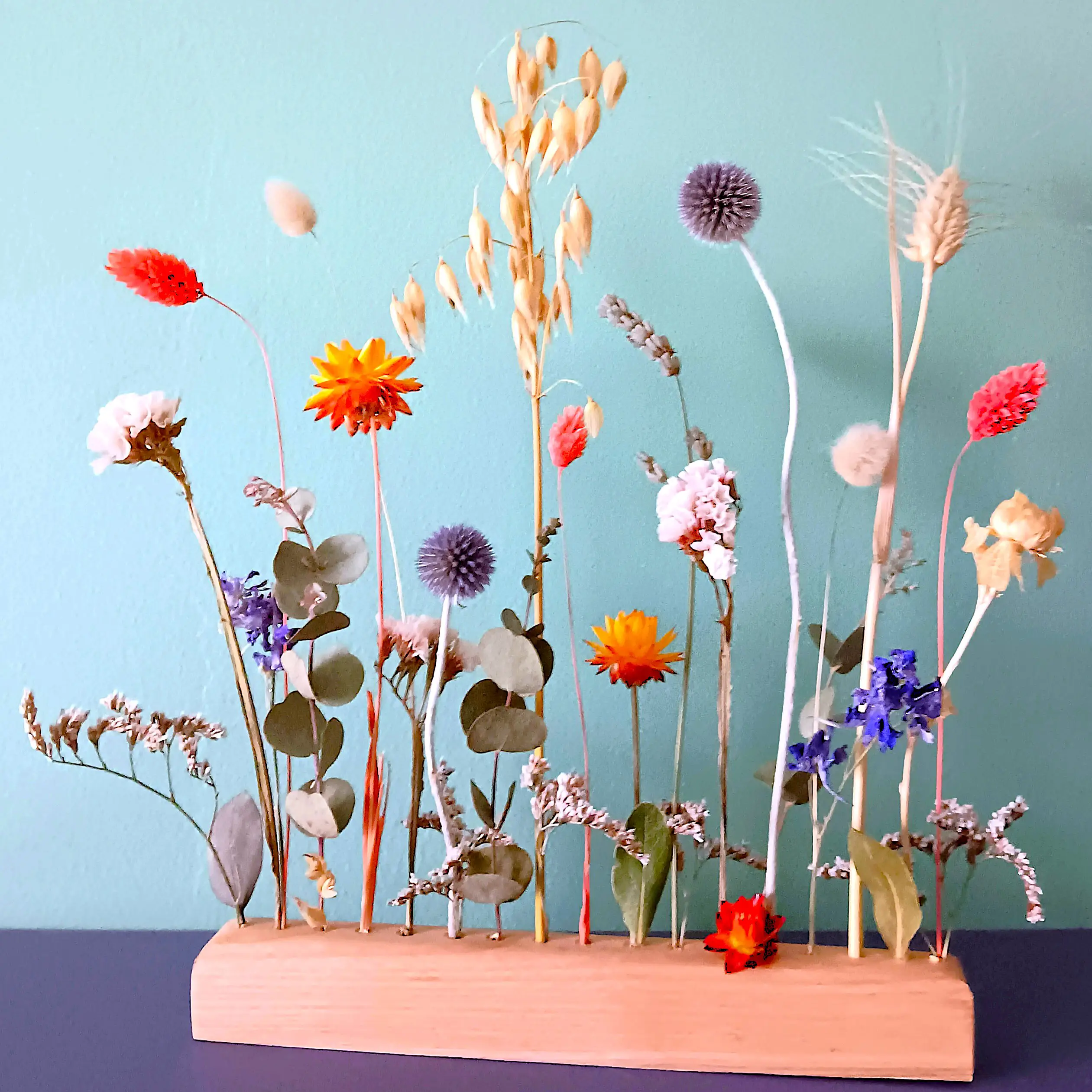 composition de fleurs séchées à acheter dans la boutique nos mondes à Nancy