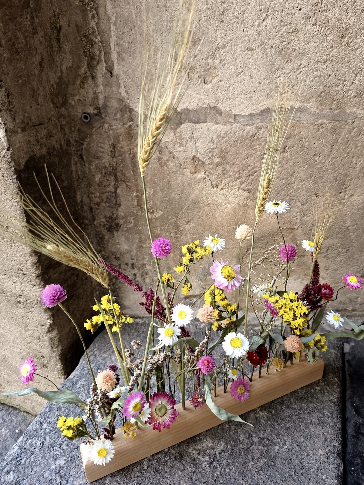1-barre fleurs séchées colorée champêtre