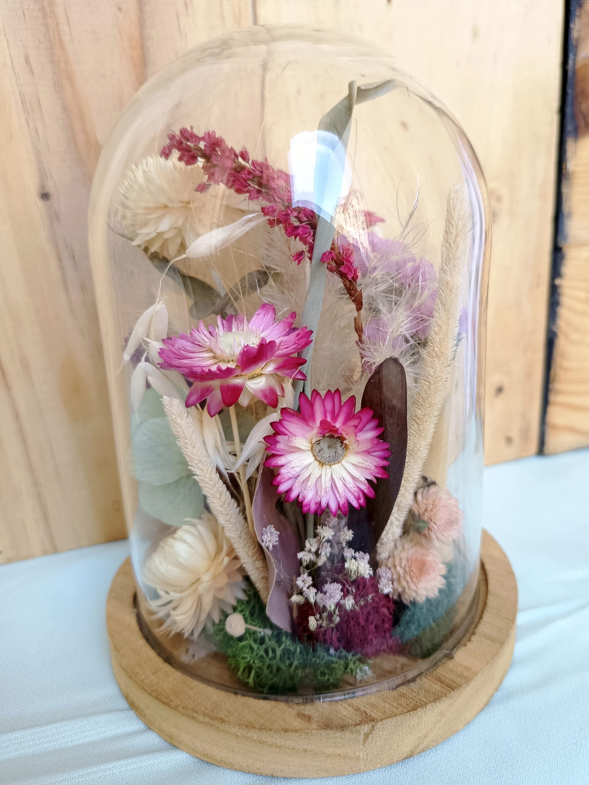7-cloche fleurie rose